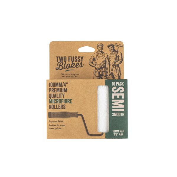 Pack 10 Mini Rodillos de Microfibra 100mm/pelo 10mm · Two Fussy Blokes