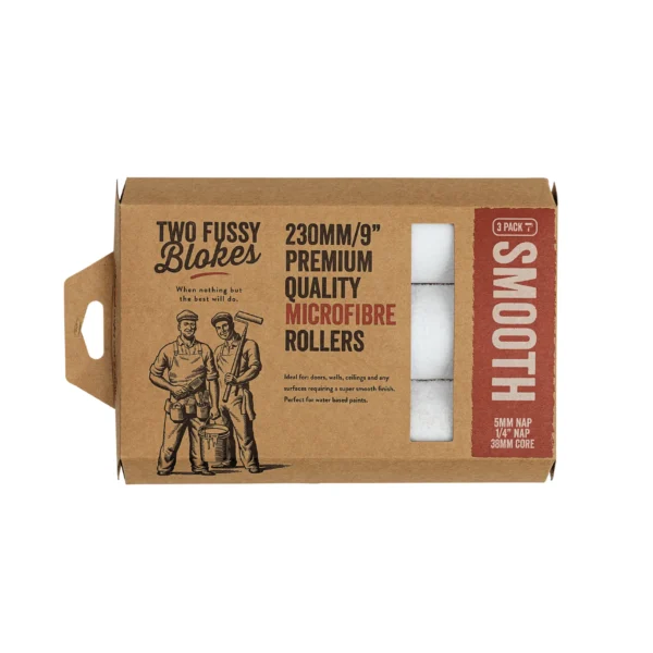 Pack 3 rodillos de microfibra 230mm/pelo 5mm · Two Fussy Blokes