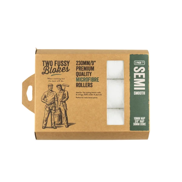 Pack 3 rodillos de microfibra 230mm/pelo 10mm · Two Fussy Blokes